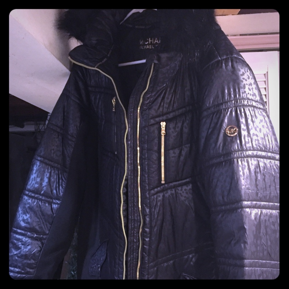 Michael Kors NWOT black hooded jacket